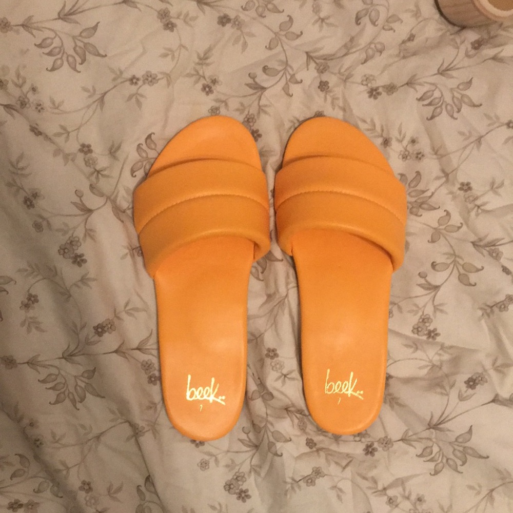 Beek Sugarbird Slide Sandal In Papaya